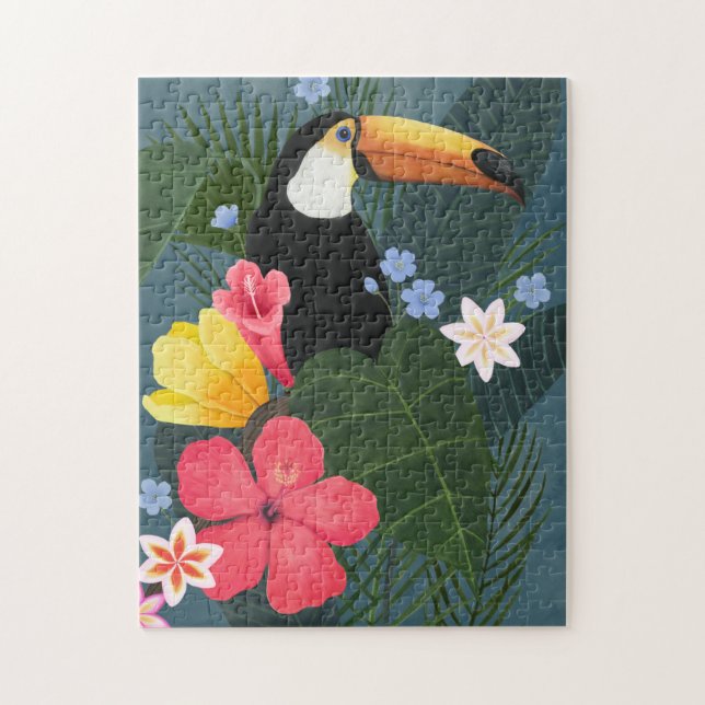 Tropical Toucan in the Wilderness Jigsaw Puzzle (Vertical)