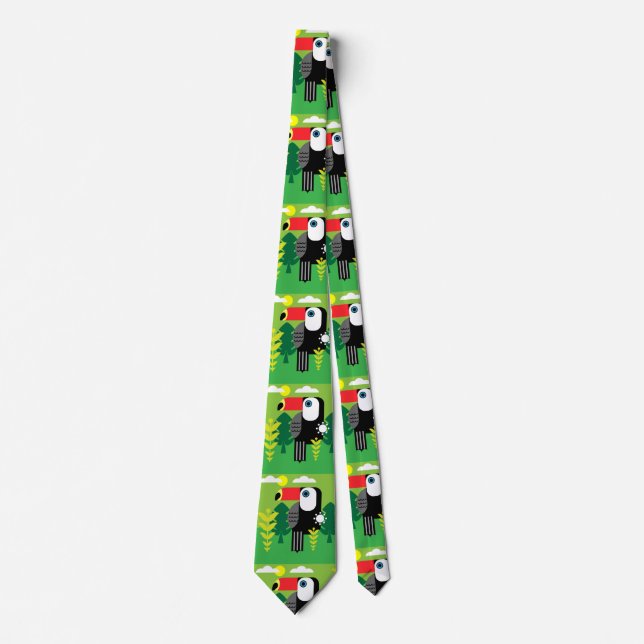 Tropical Toucan Neck Tie (Front)