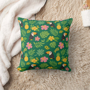 Tropical Toucan Paradise Cushion