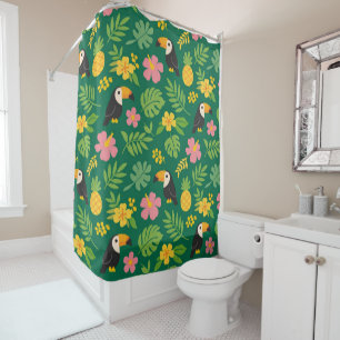 Tropical Toucan Paradise Shower Curtain