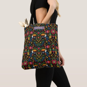 Tropical Toucan Pineapple Vibrant  Tote Bag