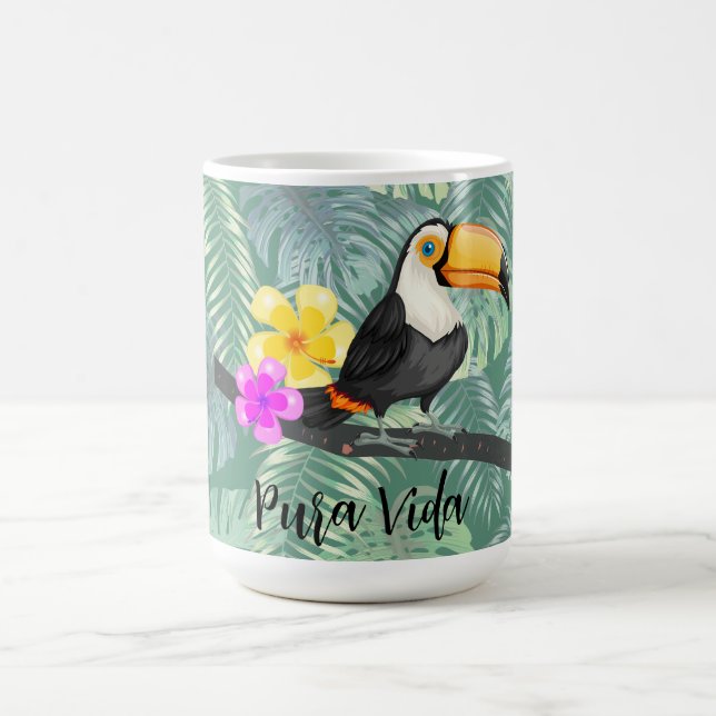 Tropical Toucan Pura Vida Coffee Mug (Center)
