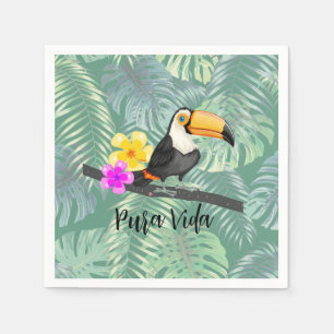 Tropical Toucan Pura Vida Paper Napkins