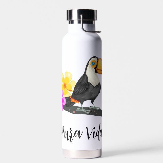 Tropical Toucan Pura Vida Water Bottle (Left)