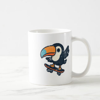 Tropical Toucan Skateboard Retro Coffee Mug