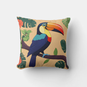 Tropical Toucan Vibes Cushion