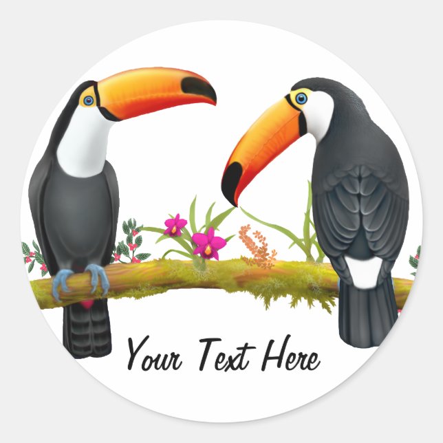 Tropical Toucans Custom Sticker (Front)