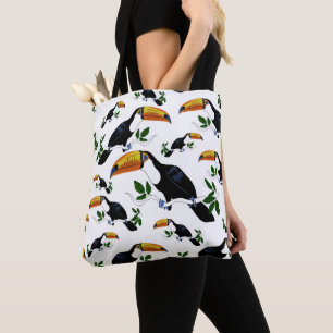 Tropical Toucans Pattern - Playful Jungle Design Tote Bag