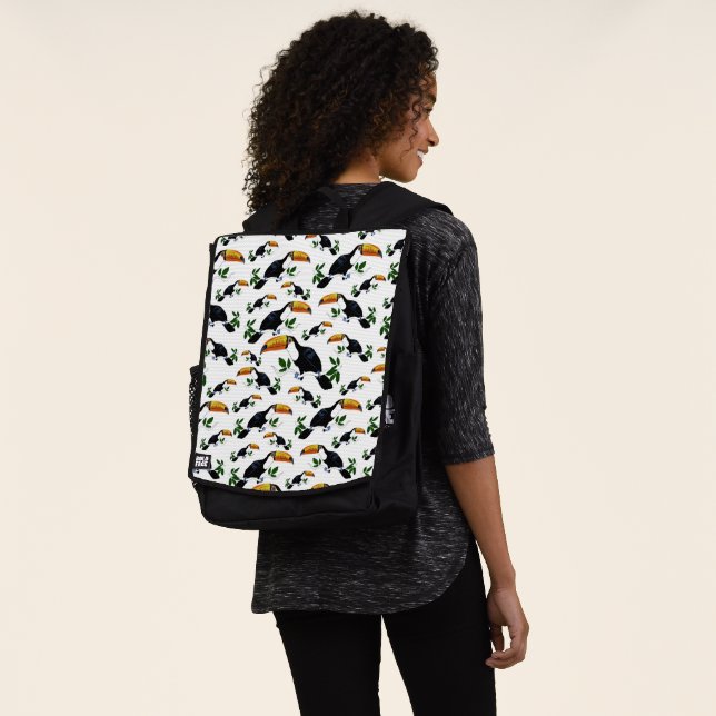 Tropical Toucans - Playful Jungle Backpack (Worn)