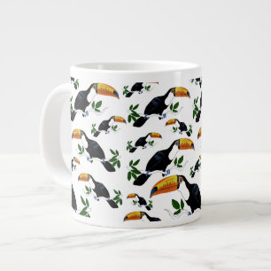 Tropical Toucans - Playful Jungle Large Coffee Mug