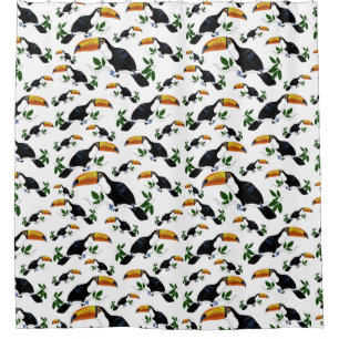 Tropical Toucans - Playful Jungle Shower Curtain