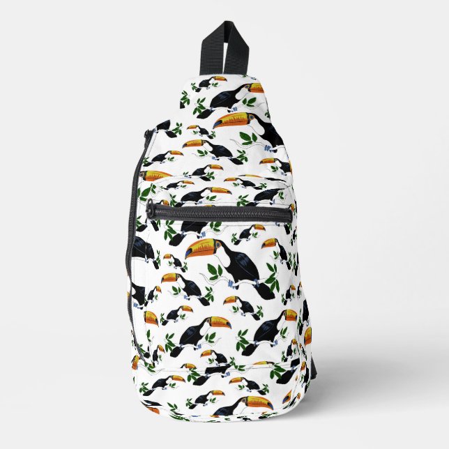 Tropical Toucans - Playful Jungle Sling Bag (Front)