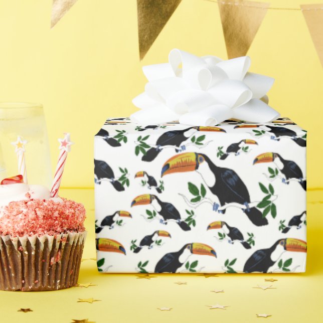 Tropical Toucans - Playful Jungle Wrapping Paper (Birthday Party)