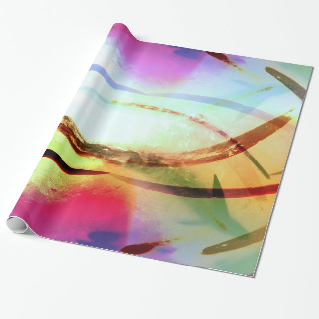 Tropical Tourmaline Wrapping Paper (Unrolled)