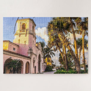 Tropical Train Station Jigsaw Puzzle