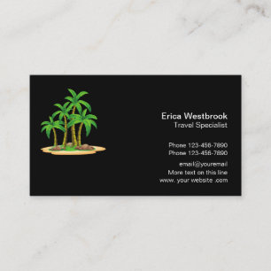 Tropical Travel Specialist Business Card