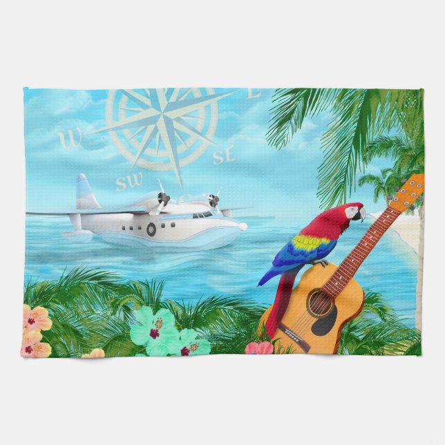 Tropical Travels Tea Towel (Horizontal)