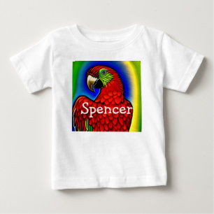 Tropical Treasure: Abstract Vibrant Parrot Artwork Baby T-Shirt
