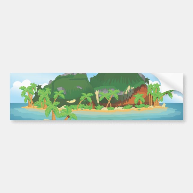 Tropical Treasure Island Bumper Sticker (Front)