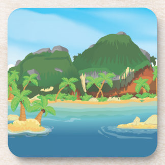Tropical Treasure Island Coaster