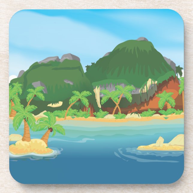 Tropical Treasure Island Coaster (Front)