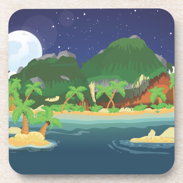 Tropical Treasure Island Coaster (Front)