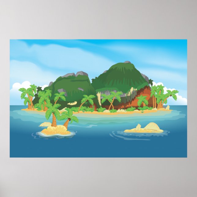 Tropical Treasure Island Poster (Front)
