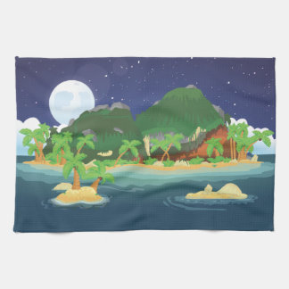 Tropical Treasure Island Tea Towel
