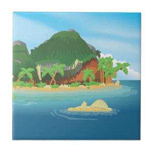 Tropical Treasure Island Tile