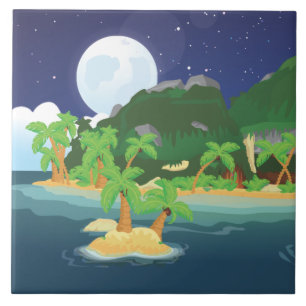 Tropical Treasure Island Tile