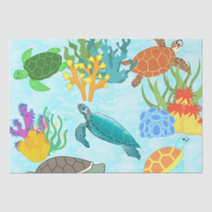 Tropical Treasures Turtles and Coral Reef Tissue Paper