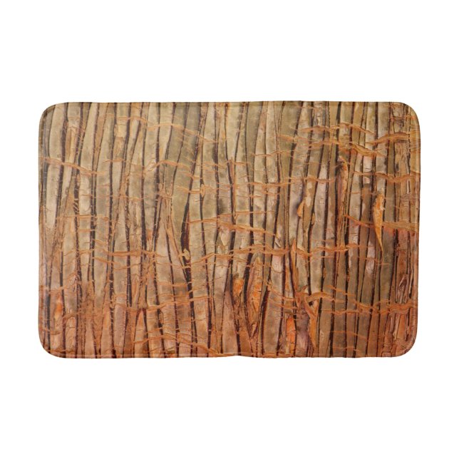 Tropical Tree Bark Nature Photo Bath Mat (Front)