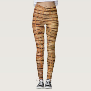 Tropical Tree Bark Photo Leggings