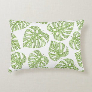 Tropical trendy seamless pattern with exotic palm decorative cushion