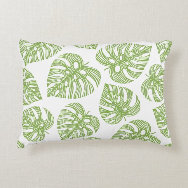 Tropical trendy seamless pattern with exotic palm  decorative cushion (Front)