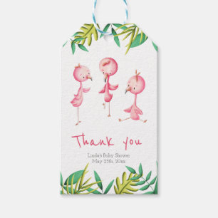 Tropical Triplets Flamingo Personalised Thank You Gift Tags
