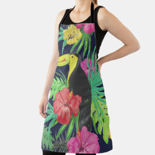 Tropical Tucan and Leaves Rainforest Apron