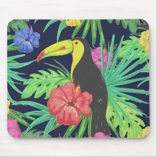 Tropical Tucan and Leaves Rainforest Mouse Mat