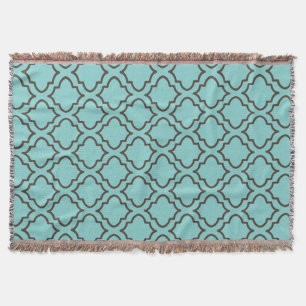 Tropical Turquoise Bedroom Throw Blanket