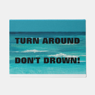 Tropical Turquoise Gulf Waters Art Welcome Doormat