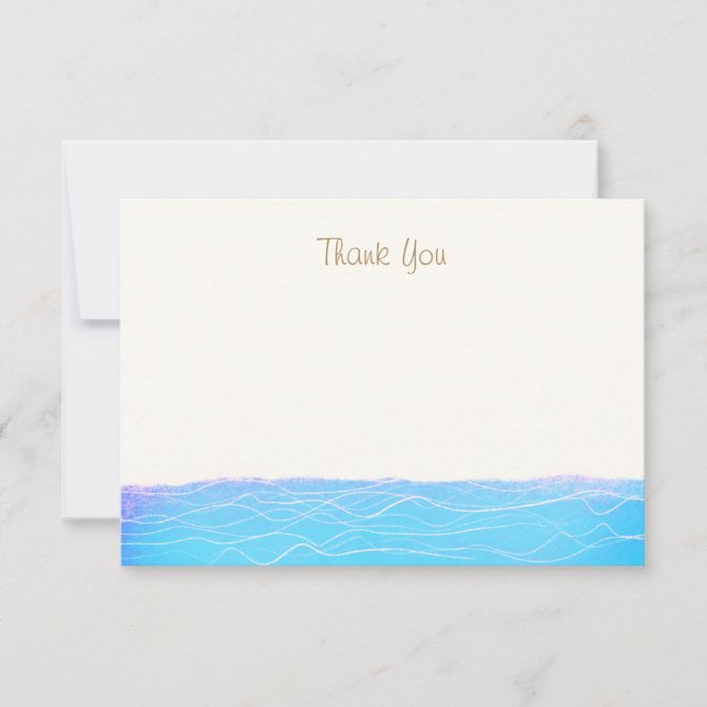 Tropical Turquoise Ocean  Waves  Thank You (Front)