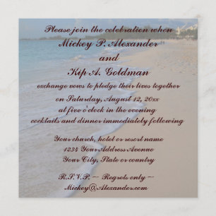 Tropical Turquoise Sea and Sandy Beach Invitation