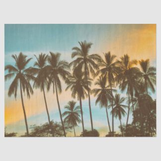 Tropical Twilight: Coconut Palm Silhouette Tissue Paper