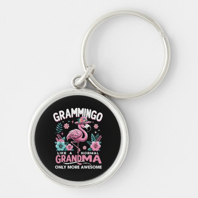 Tropical Twilight Flamingo Key Ring (Front)