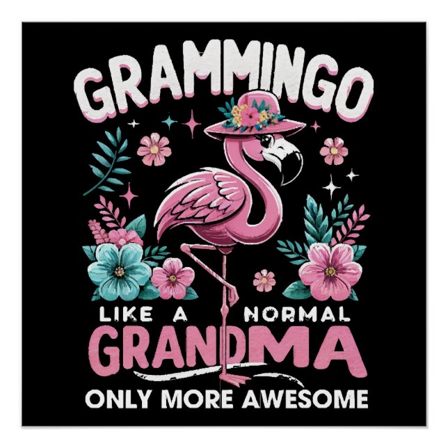 Tropical Twilight Flamingo Poster (Front)