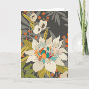 Tropical Twilight Flowers Card
