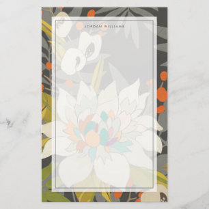 Tropical Twilight Flowers Stationery