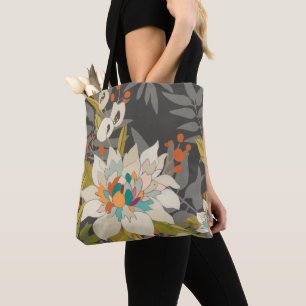 Tropical Twilight Flowers Tote Bag
