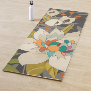Tropical Twilight Flowers Yoga Mat