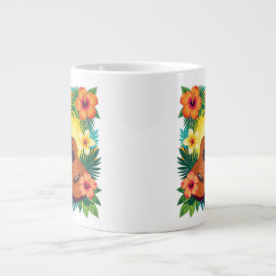 Tropical Ukulele Tiki Luau Party Vibes T-Shirt Large Coffee Mug